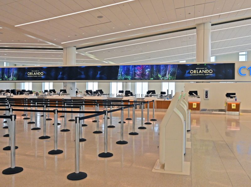 Check-in area C14 at Orlando International Airport Terminal C Expansion