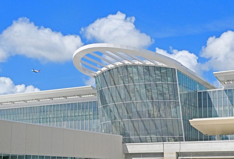 Commissioning services supporting Orlando International Airport Terminal C, verifying mechanical, electrical, plumbing, fire alarm, and central utility plant systems before airport operations.