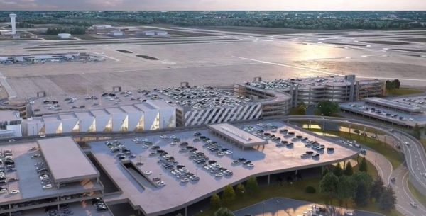 Aerial rendering of CVG International Airport Electrical Engineering & Mechanical Upgrades