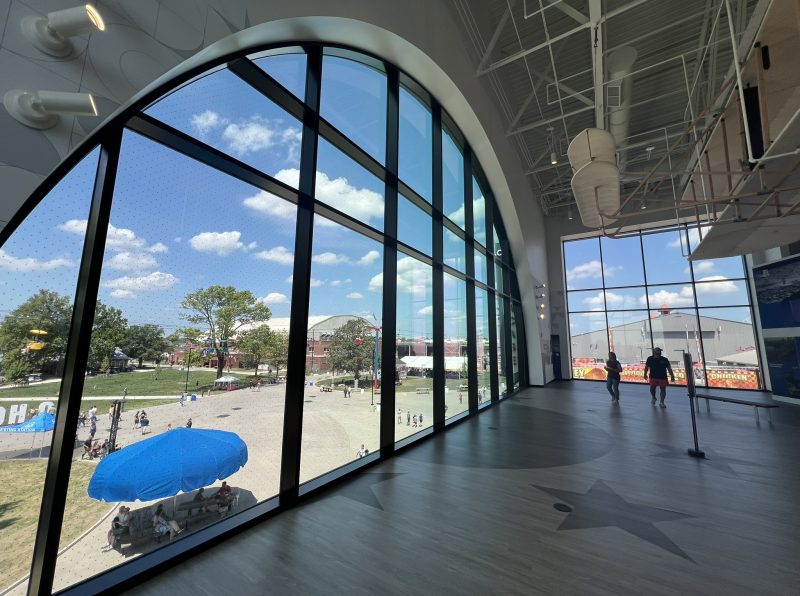 Engineering for large arched window at Ohio Showcase Building at Ohio State Fair
