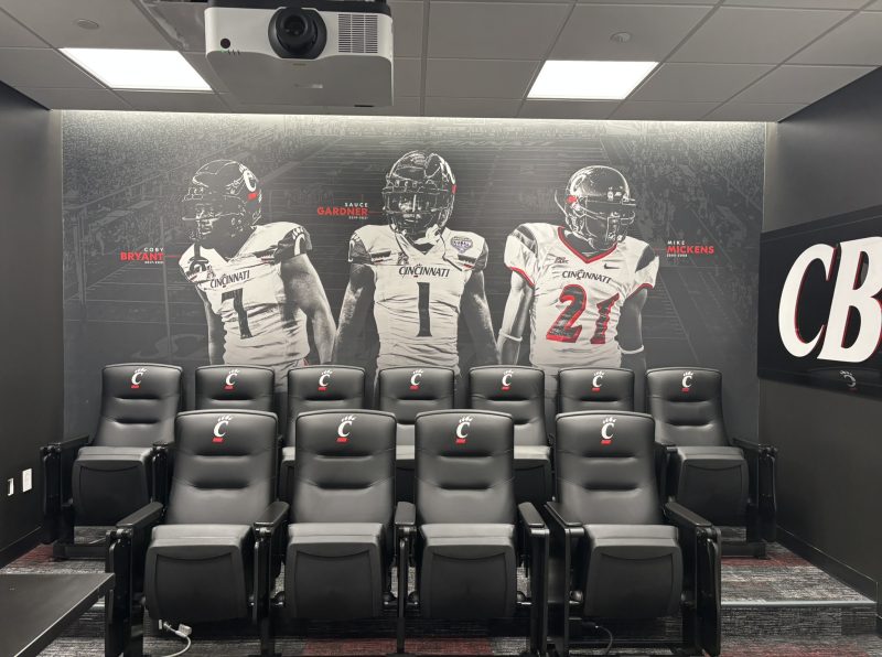 Plumbing and Engineering for Cincinnati Bearcats film room